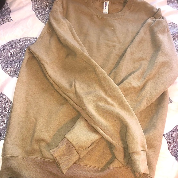 Jerzees Nublend Crewneck Sweatshirt Tan - Picture 1 of 1